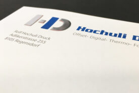 Folie erhöht + Offsetdruck